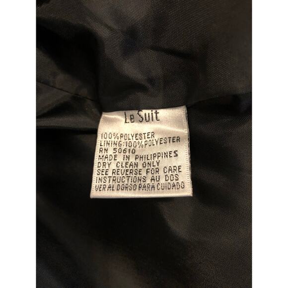 Le Suit Women Jacket Size 12 Pockets Lapel Notch Collar 3 Buttons Closure Blue - Picture 7 of 10